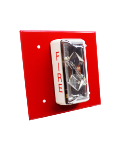 Edwards 403-5A-R, Edwards (403-5A-R) 15 cd bell/strobe plate. adapts vibrating bell for conversion into bell-strobe. ul 1971 listed at 15 cd, inchfire inch wall orientation.