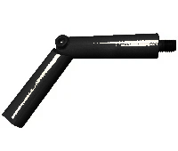 RSG DHE1.5ABLK, RSG DHE1.5ABLK Door Holder Extension Rod — 1.5″ Adjustable Adjustable, Powder Coated Black