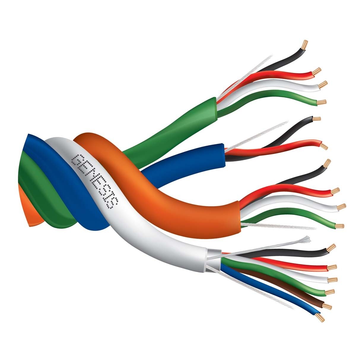 genesis 21955099, Genesis (21955099) 22/6 Shld + 22/4 + 22/2 + 18/4 — Access Control, Riser — Unjacketed