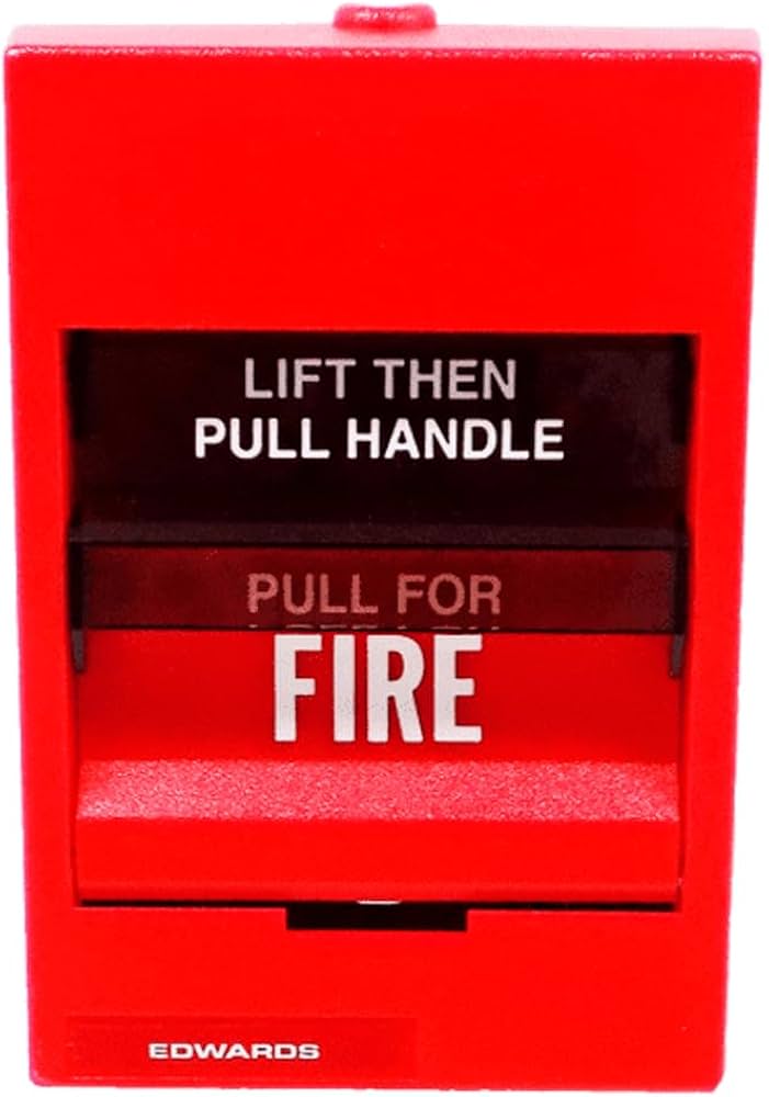 Edwards 279B-1110, Edwards (279B-1110) Pull Station, Noncoded, Double Action, Break Glass, Plastic, Single Pole