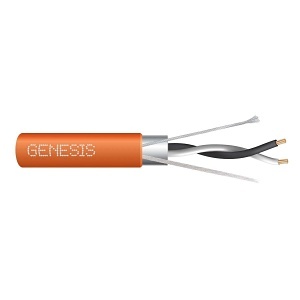 genesis 3252211a, Genesis (3252211A) 22/1Pr Stranded — Level 4 Lonworks, Plenum — White W/ Orange Stripe