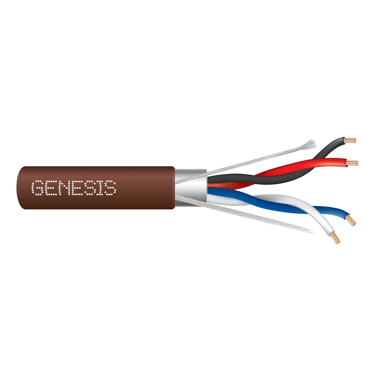 genesis 33282107, Genesis (33282107) 22/2Pr Stranded Shielded — Eia-485 / Bacnet, Plenum, Shielded Multipair — Brown
