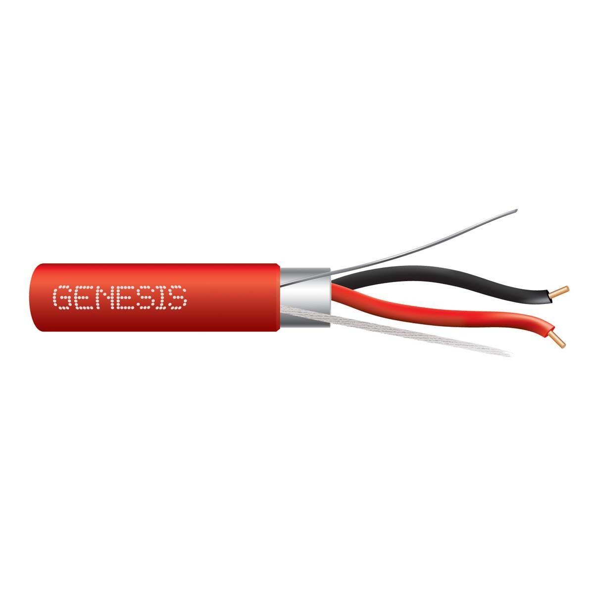 genesis 44061104, Genesis (44061104) 16/2 Solid Shielded — Fire Alarm, Riser, Shielded — Red
