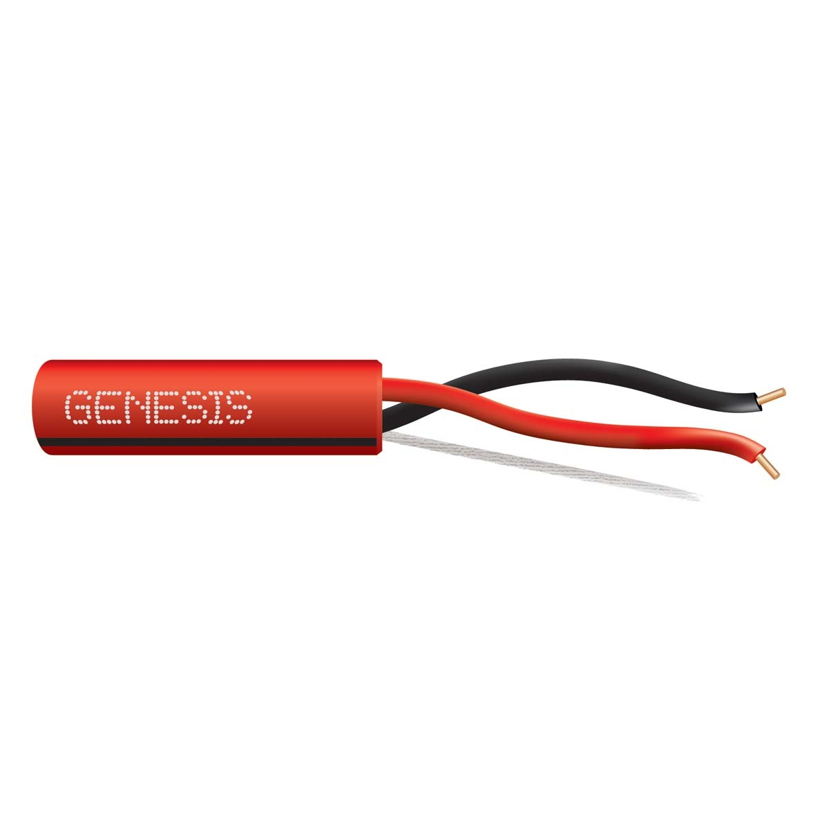 genesis 4511104k, Genesis (4511104K) 16/2 Solid — Fire Alarm, Plenum, Unshielded — Red W/ Black Stripe