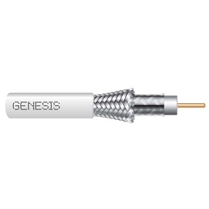 genesis 50035501, Genesis (50035501) Rg6 Ccs Dual-Shield (60%) — Catv Coax, General Purpose — White