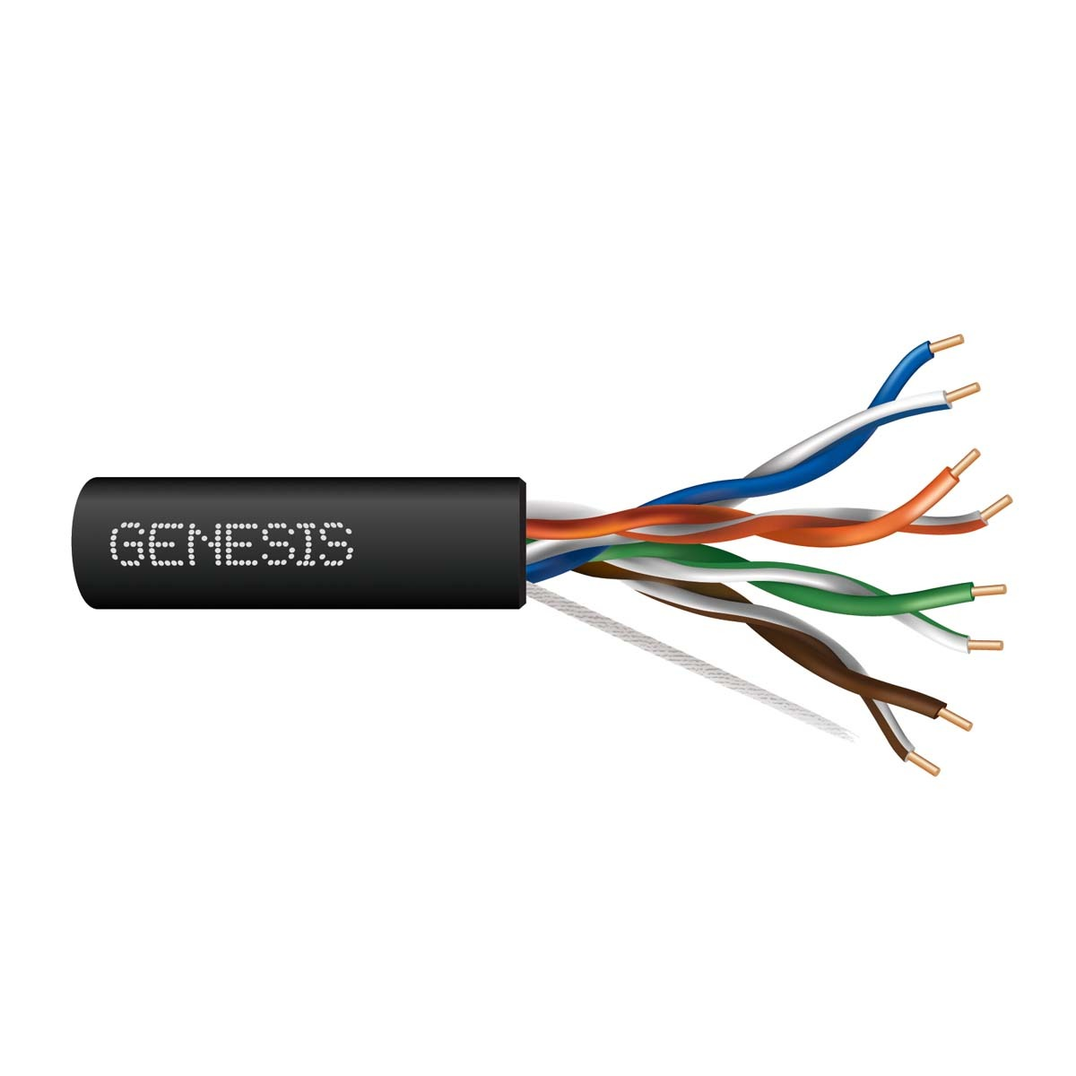 Genesis 50781108, GENESIS (50781108) 24/4Pr Cat 5E; Category 5E, Riser; Black