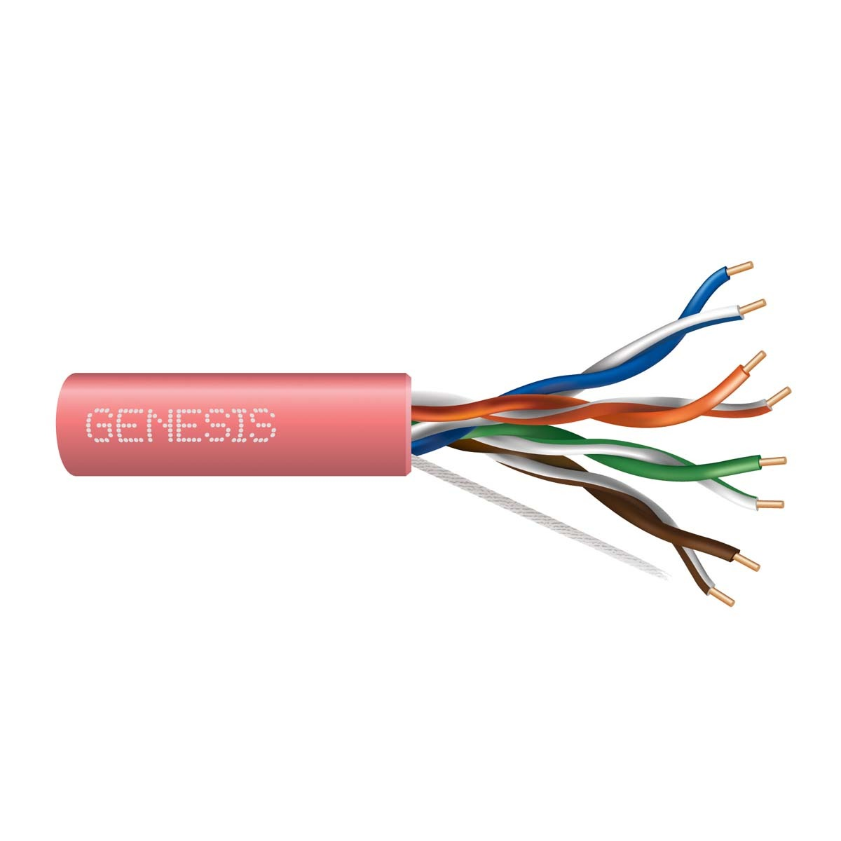 genesis 50781111, Genesis (50781111) 24/4Pr Cat 5E — Category 5E, Riser — Pink