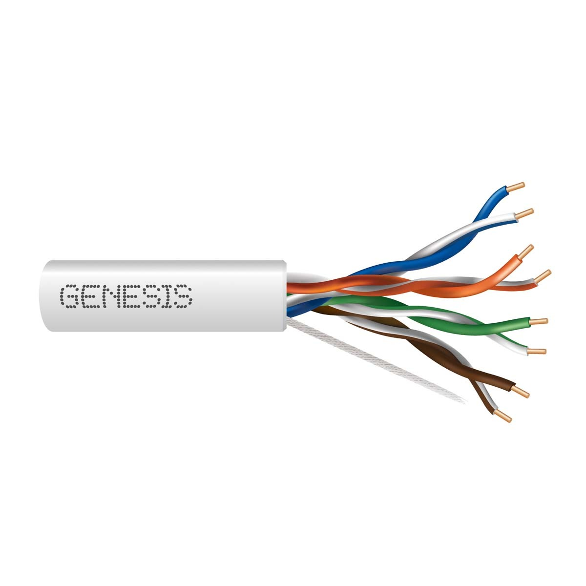 Genesis 50881101, GENESIS (50881101) 24/4Pr Cat 5E; Category 5E, Plenum; Whit