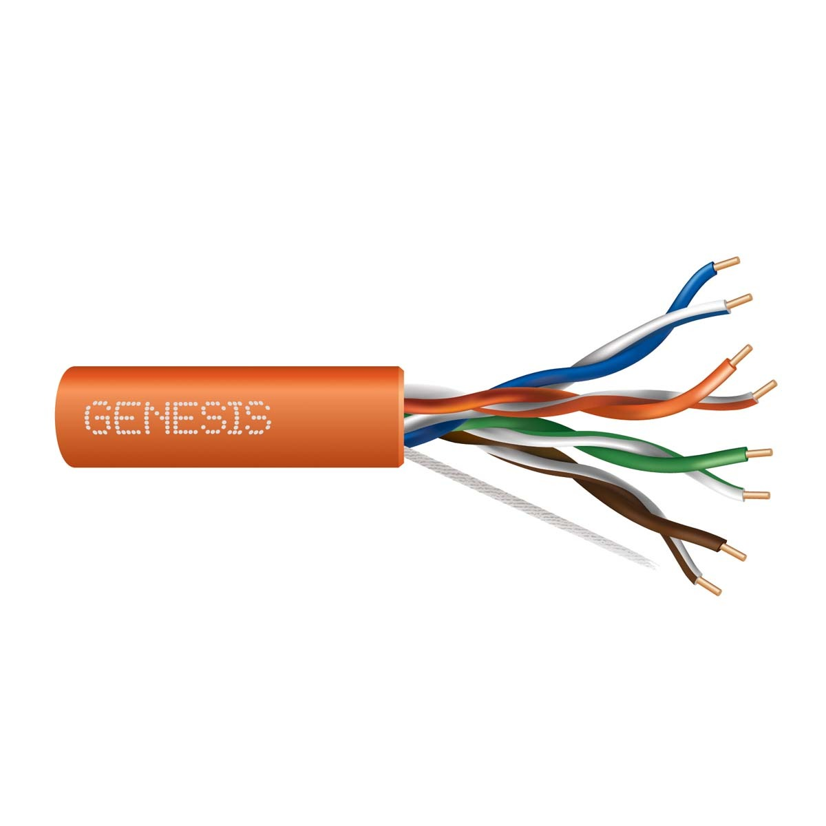 genesis 50881103, Genesis (50881103) 24/4Pr Cat 5E — Category 5E, Plenum — Orange