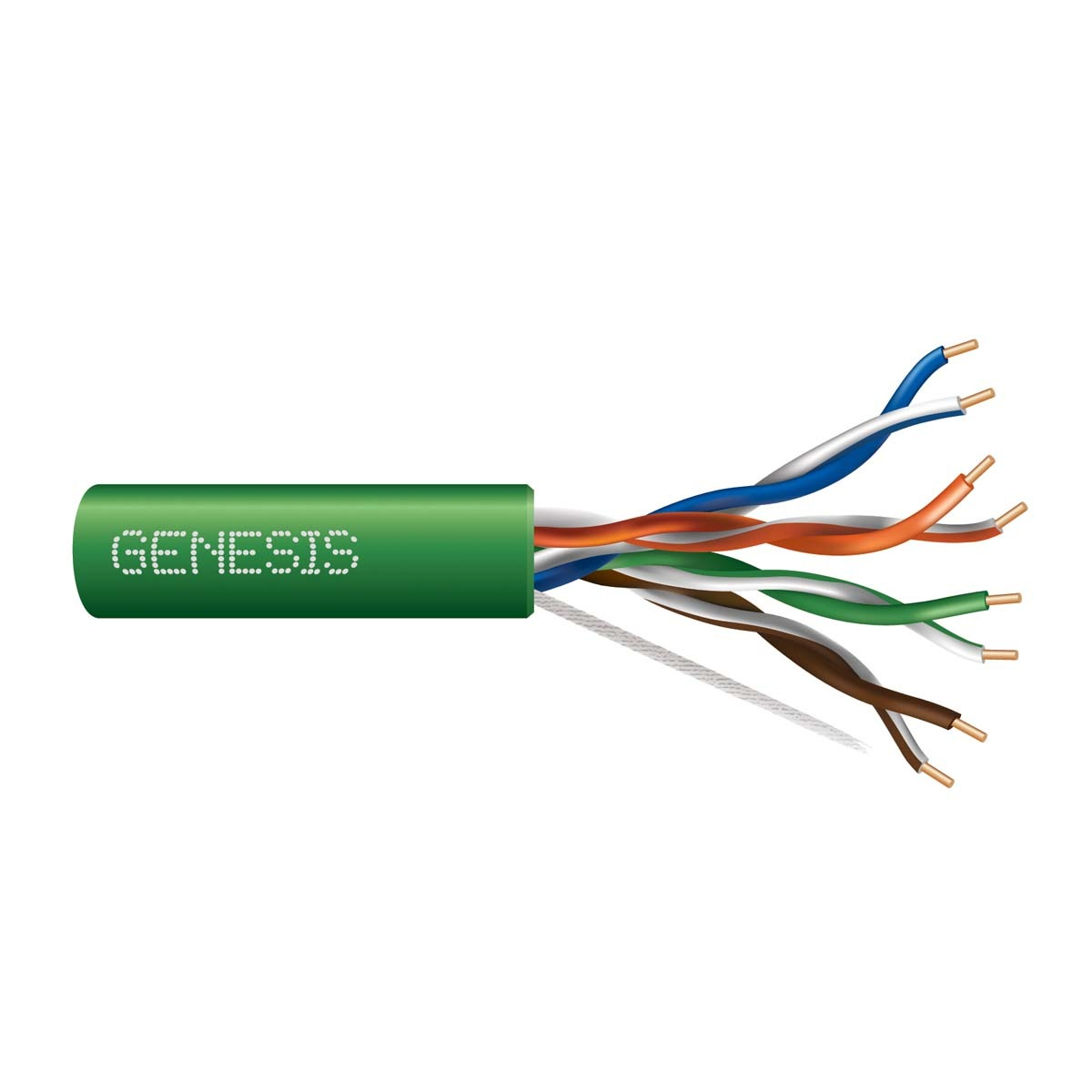 genesis 50881105, Genesis (50881105) 24/4Pr Cat 5E — Category 5E, Plenum — Green