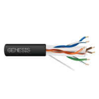 Genesis (50921108) 23/4Pr Cat 6 Plus — Category 6, Riser — Black
