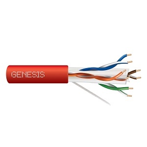 genesis 50922104, Genesis (50922104) 23/4Pr Cat 6 Plus — Category 6, Riser — Red