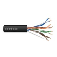 Genesis (50971008) 24/4Pr Cat 5E Water Resistant — Category 5E, Outdoor — Black