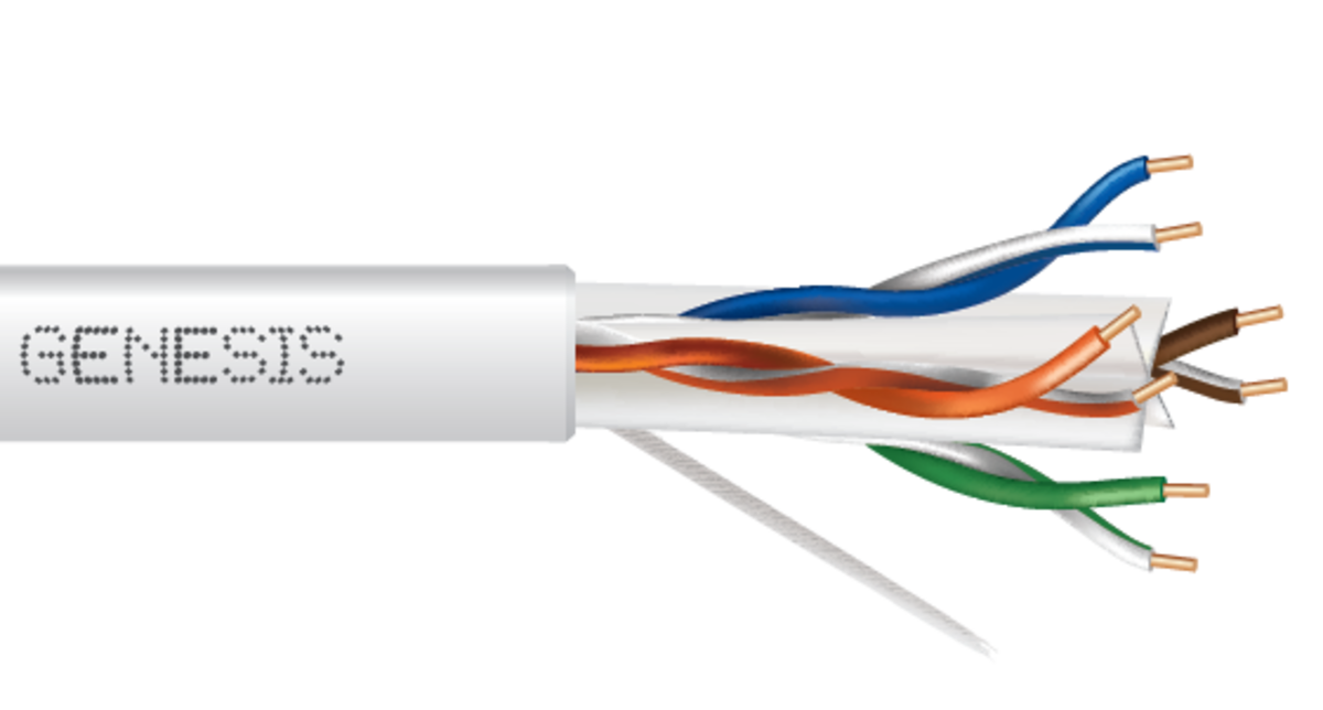 genesis 51021103, Genesis (51021103) 23/4Pr Cat 6 Plus — Category 6, Plenum — Orange