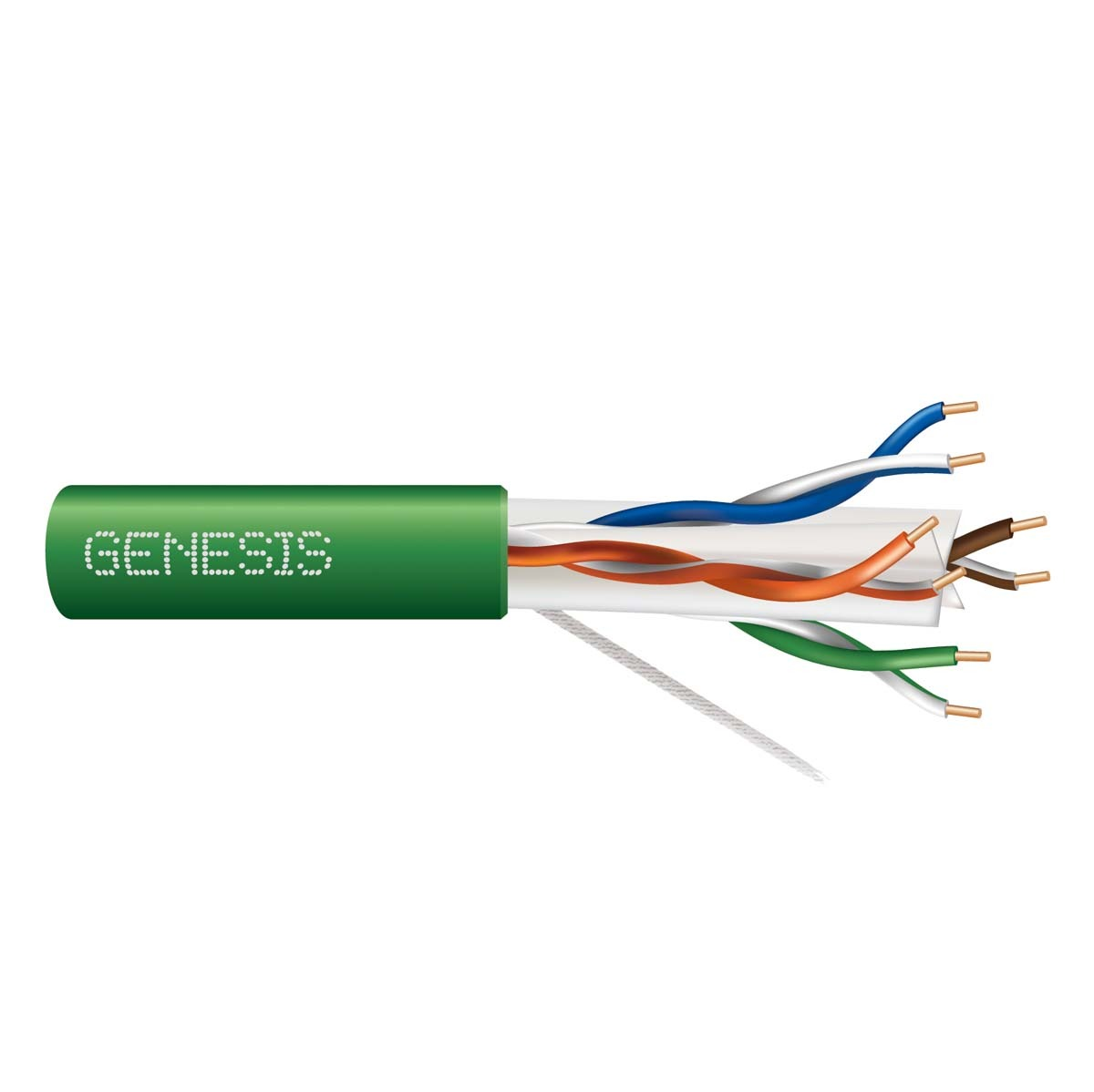 genesis 51021105, Genesis (51021105) 23/4Pr Cat 6 Plus — Category 6, Plenum — Green