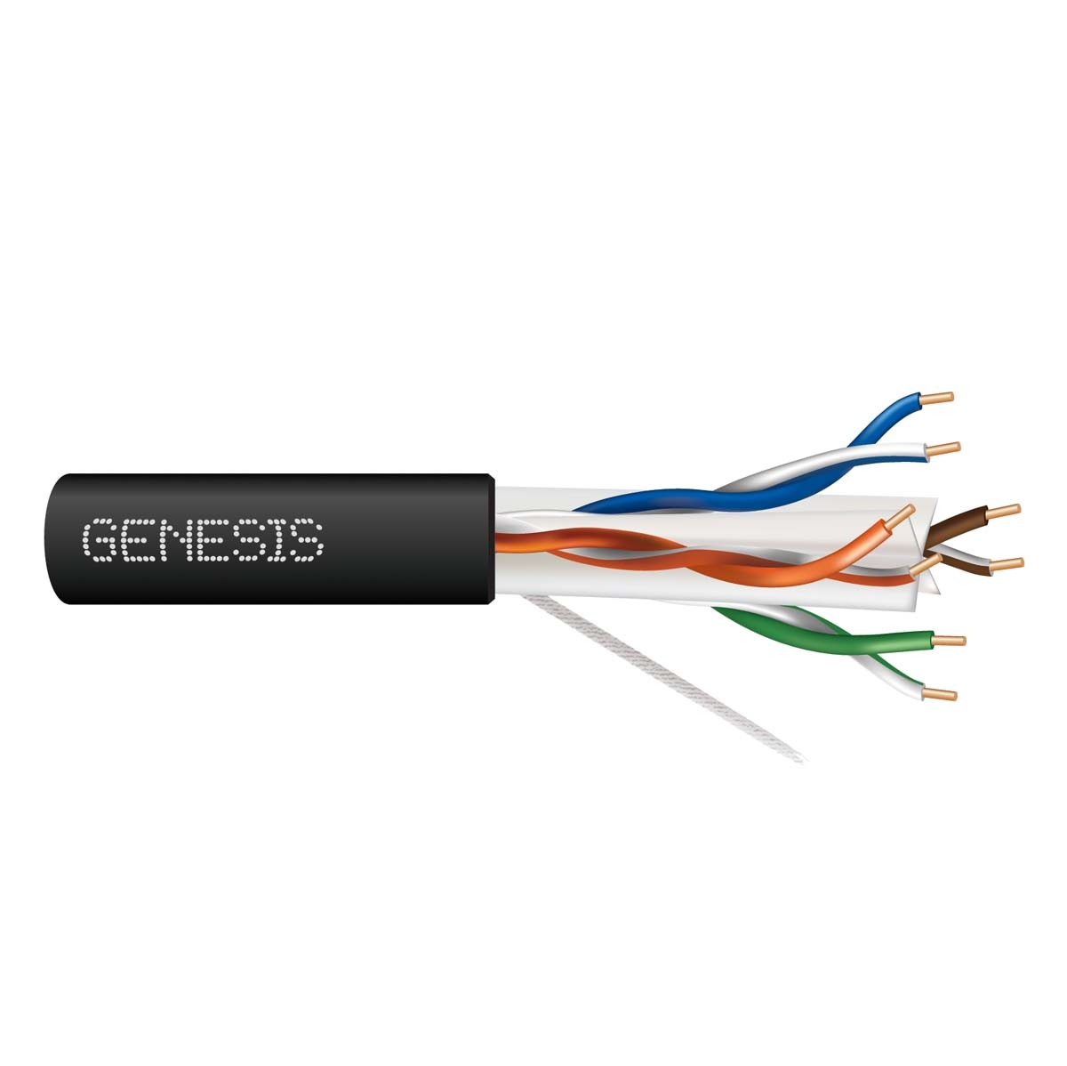 genesis 51021108, Genesis (51021108) 23/4Pr Cat 6 Plus — Category 6, Plenum — Black