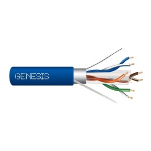 genesis 51921006, Genesis (51921006) 23/4Pr Cat6+ Ftp Cmr 1M Rl Blu — Category 6, Riser — Blue