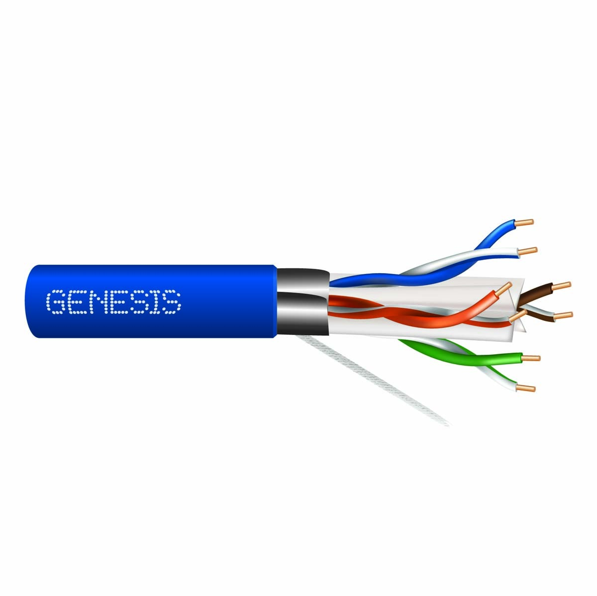 genesis 51931006, Genesis (51931006) 23/4Pr Cat 6A — Category 6A, Riser — Blue