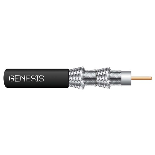 genesis 53071108, Genesis (53071108) Rg6 Ccs Quad-Shield — Catv Coax, Riser — Black