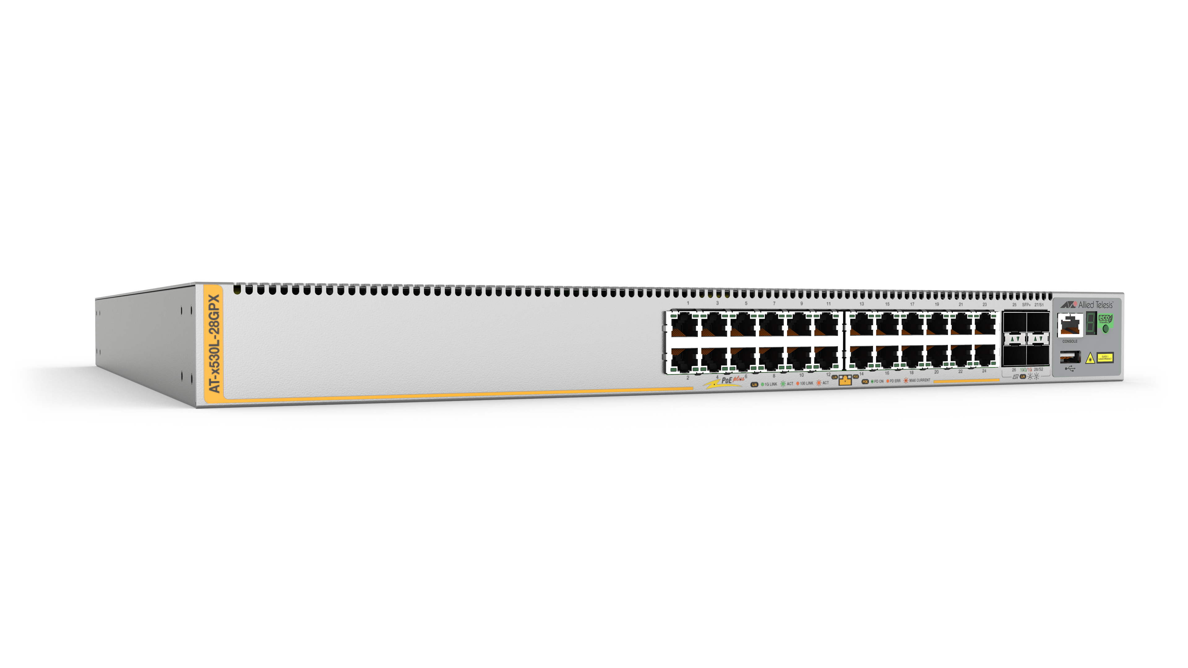 allied-telesis AT-x530L-28GPX-10, Allied Telesis (AT-x530L-28GPX-10) 24-Port 10/100/1000T Poe+ Stackable Switch With 4 Sfp+ Ports…