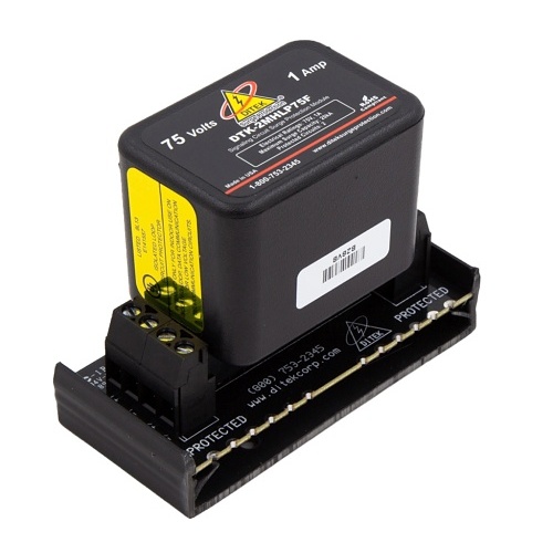 Ditek DTK-2MHLP75F, Ditek (DTK-2MHLP75F) 75V, 2 Pair, Modular Alam Panel Protector W/ 1A Fuse, Ul497B Listed