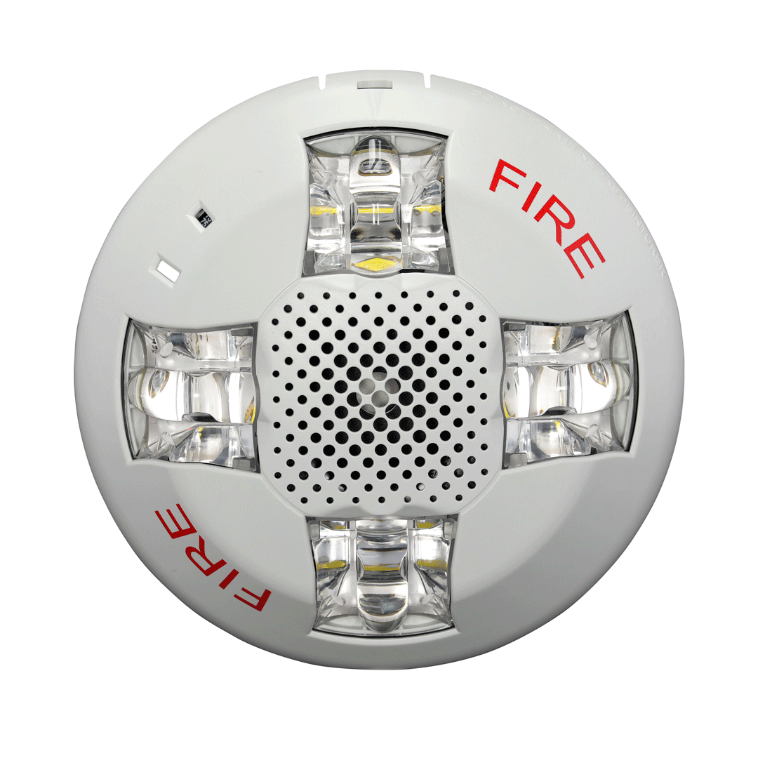 KIDDE COMMERCIAL EG1AVWF, Kidde Commercial (EG1AVWF) Compact Wall Horn/Strobe, 15-75Cd, White, Fire Marking