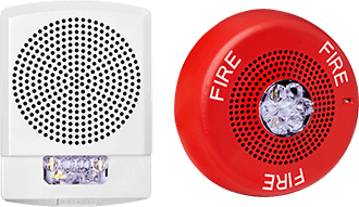 Wheelock ELSPSTWC-8W, Wheelock (ELSPSTWC-8W) Eluxa 8W Speaker Strobe, Fire, White, Ceiling