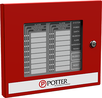 Potter Electric Signal LED-16F, Potter (LED-16F) (3992727) Led Annunciator 16 Zones Flush Mount