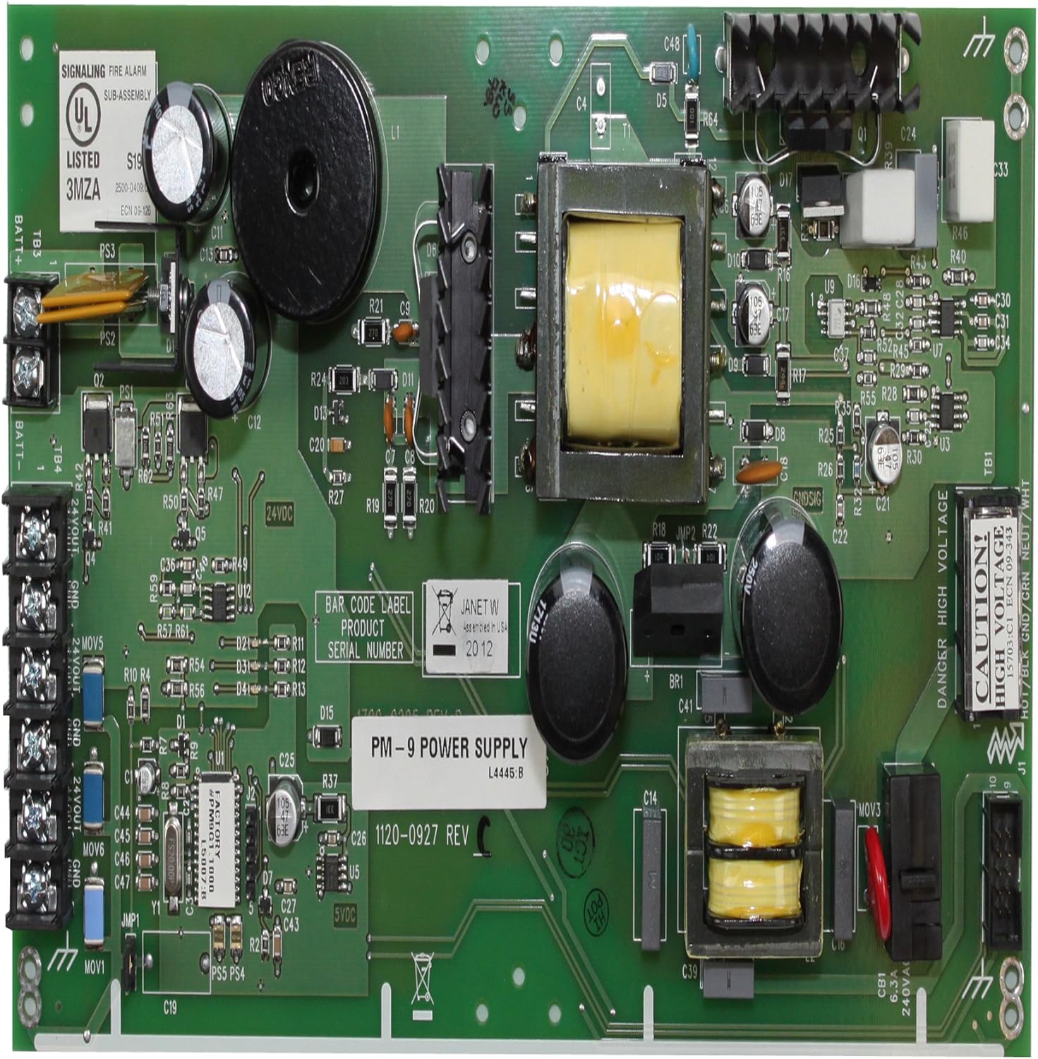 Gamewell PM-9, Gamewell (PM-9) E3 Series 9 Ampere Power Supply