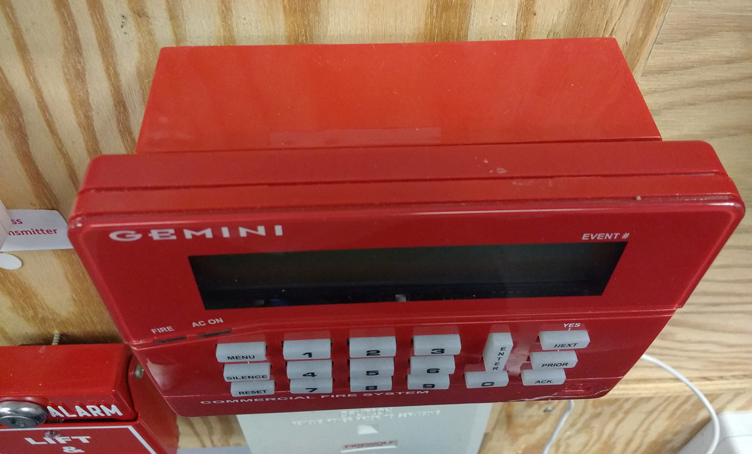 NAPCO GEMC-FK1, NAPCO GEMC-FK1 Gemini C-Series Red LCD Fire Keypad