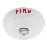 System Sensor SCRLED-BP10, System Sensor (SCRLED-BP10) Led Strobe; Ceiling; Red; Fire; 2-Wire – Pack Of 10 Units