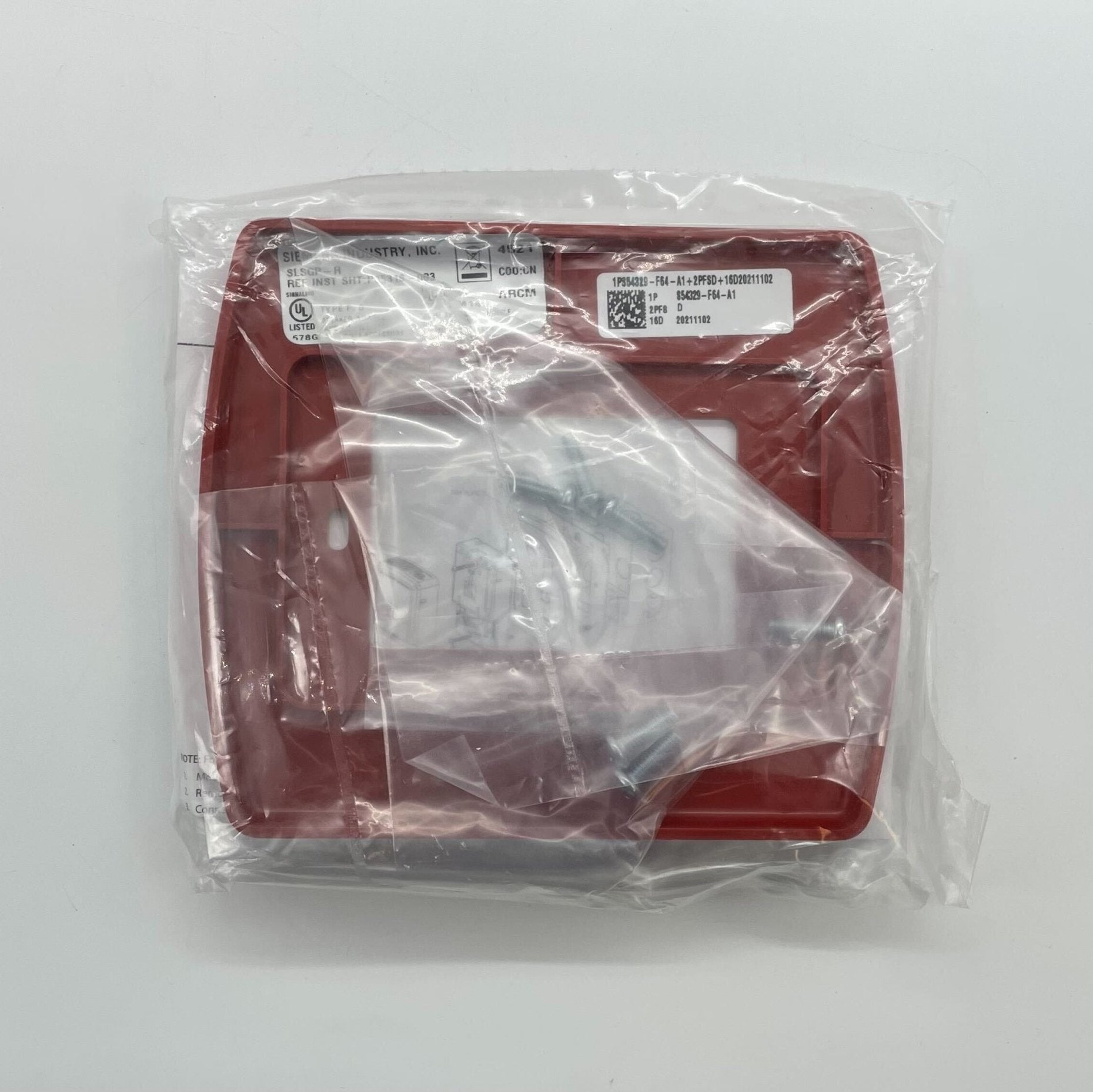 Siemens SLSGP-R, Siemens (SLSGP-R) Slesb-Kit-R Single Gang Plate, Red