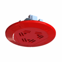 Secutron (SPP-204-25R) Speaker, Wall, Square, 25V, Red