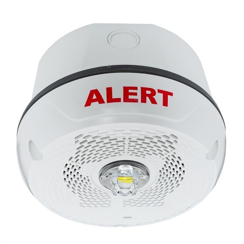 System Sensor SPSCWKLED-CLR-ALRT, System Sensor (SPSCWKLED-CLR-ALRT) Outdoor Speaker Strobe Led, White, Ceiling, Bililngual