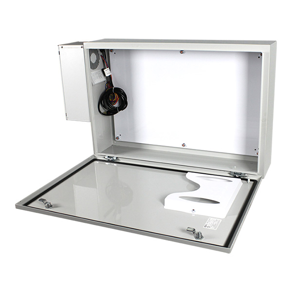 sti em243608a1, STI EM243608A1 (Horizontal Mt) – Large Metal Protective Cabinet w/ AC & Heater (No Window)